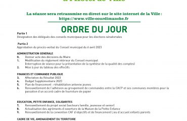 Conseil municipal vendredi 9 juin