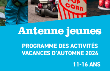 Programme des activités d'automne de l'Antenne Jeunes 24