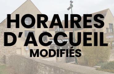 Horaires d'accueil