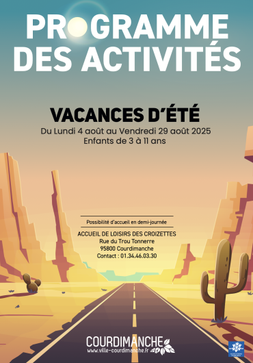 Programme des activités du mois d'août 2025