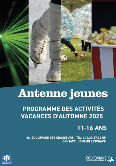 Programme de l'Antenne Jeunes : vacances d'automne
