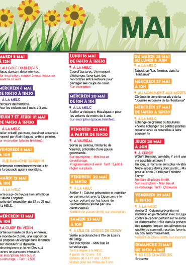Agenda mai 2026