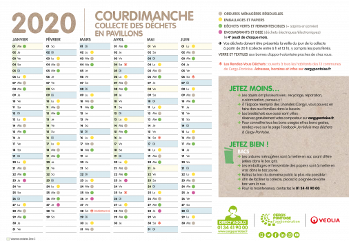 Collecte des déchets : horaires et jours de passage 2020