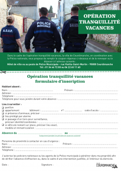 Opération tranquillité vacances
