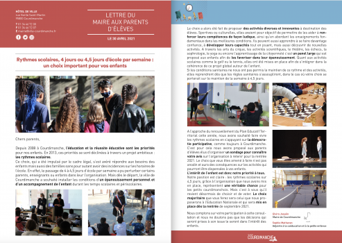 lettre aux parents