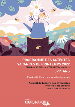 Programme des activités vacances