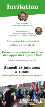 Invitation Cérémonie du 18 juin