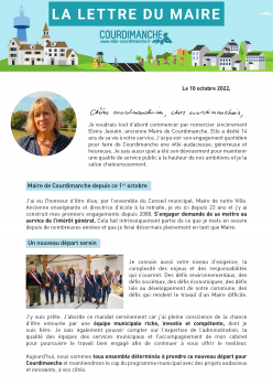 Lettre du Maire Octobre 2022