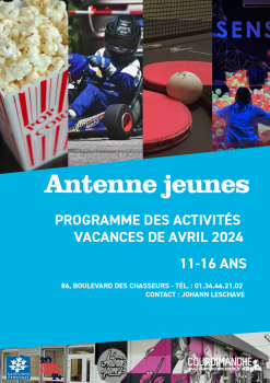 Programme A.Jeunes Avril 24