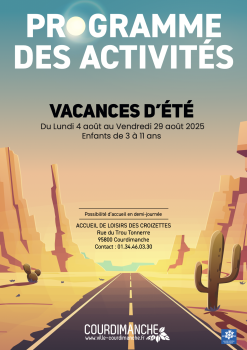 Programme des activités du mois d'août 2025