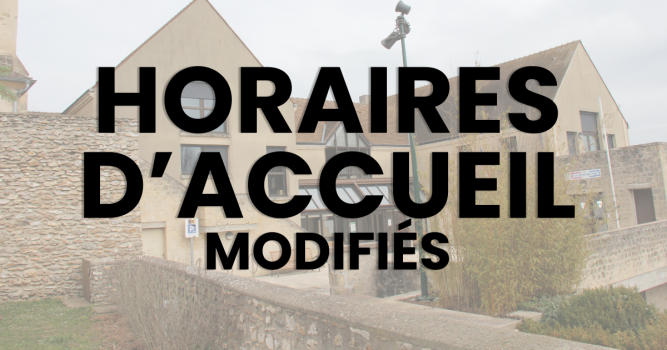 Horaires d'accueil